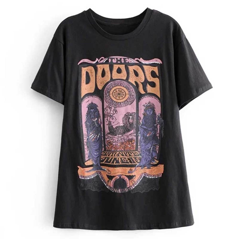 Black the doors band concert graphic tee